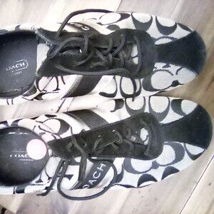 Coach Jayme sneakers. Size 8.5 Black and grey. Preloved